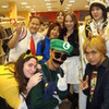 Luigi and the cosplayers at Border