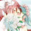 Kyouko x Sayaka: Wedding Kiss. *Squee* <3 XxGuardianxX photo